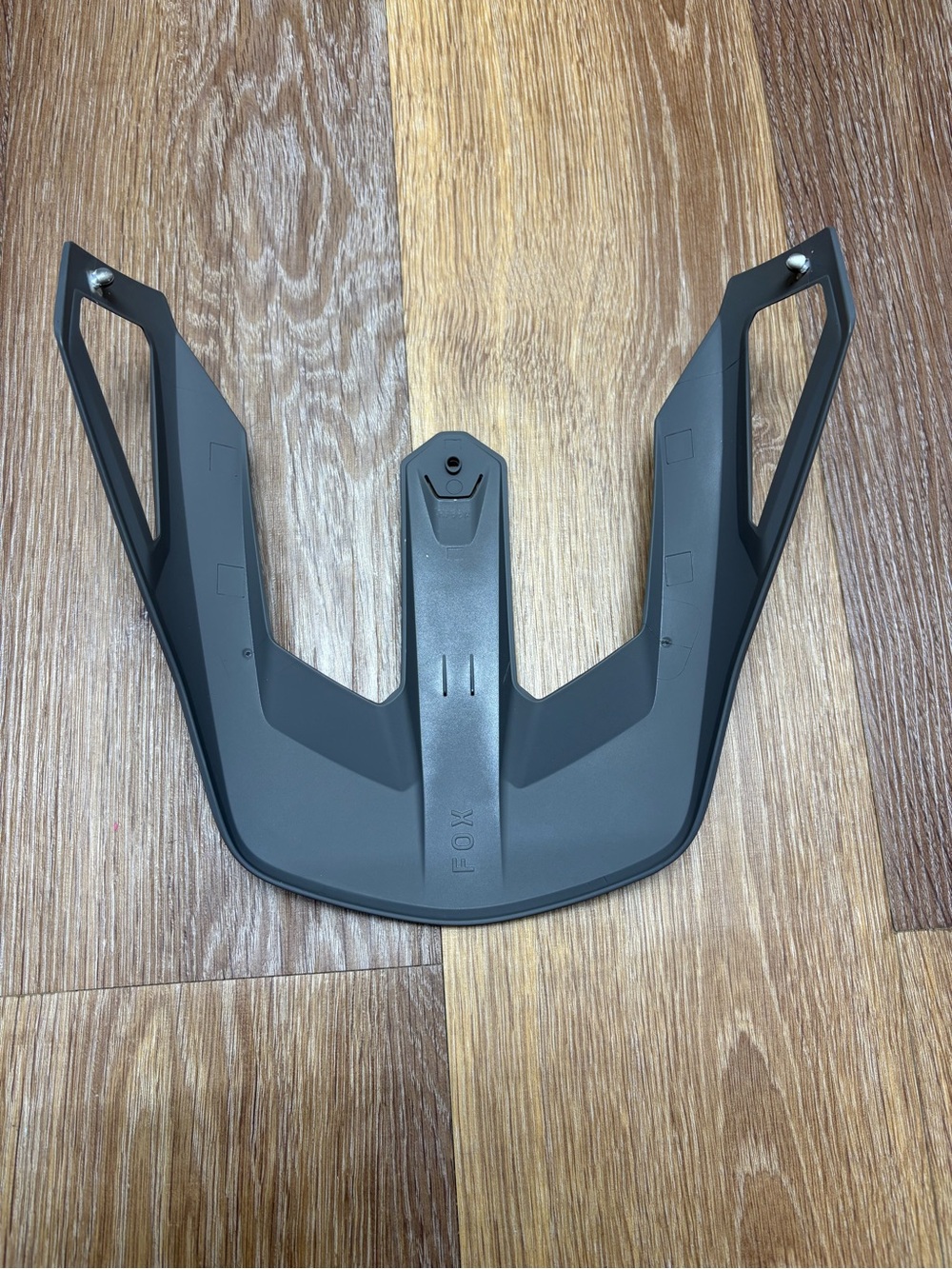 Fox Men's Matte Black Helmet Visor with White Fox Head Logo - Picture 2 of 3